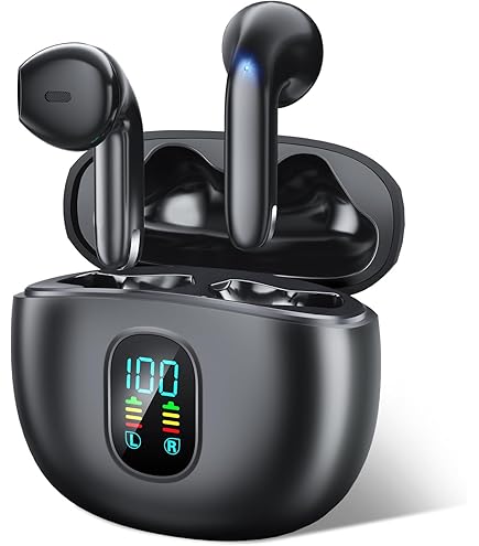 【2023新作モデル】ワイヤレスイヤホン Bluetooth LEDディスプレイ Amazon.co.jp: 【革新モデル 数字LEDディスプレイ表示】 イヤホン